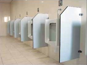 Partition urinal papan kompak